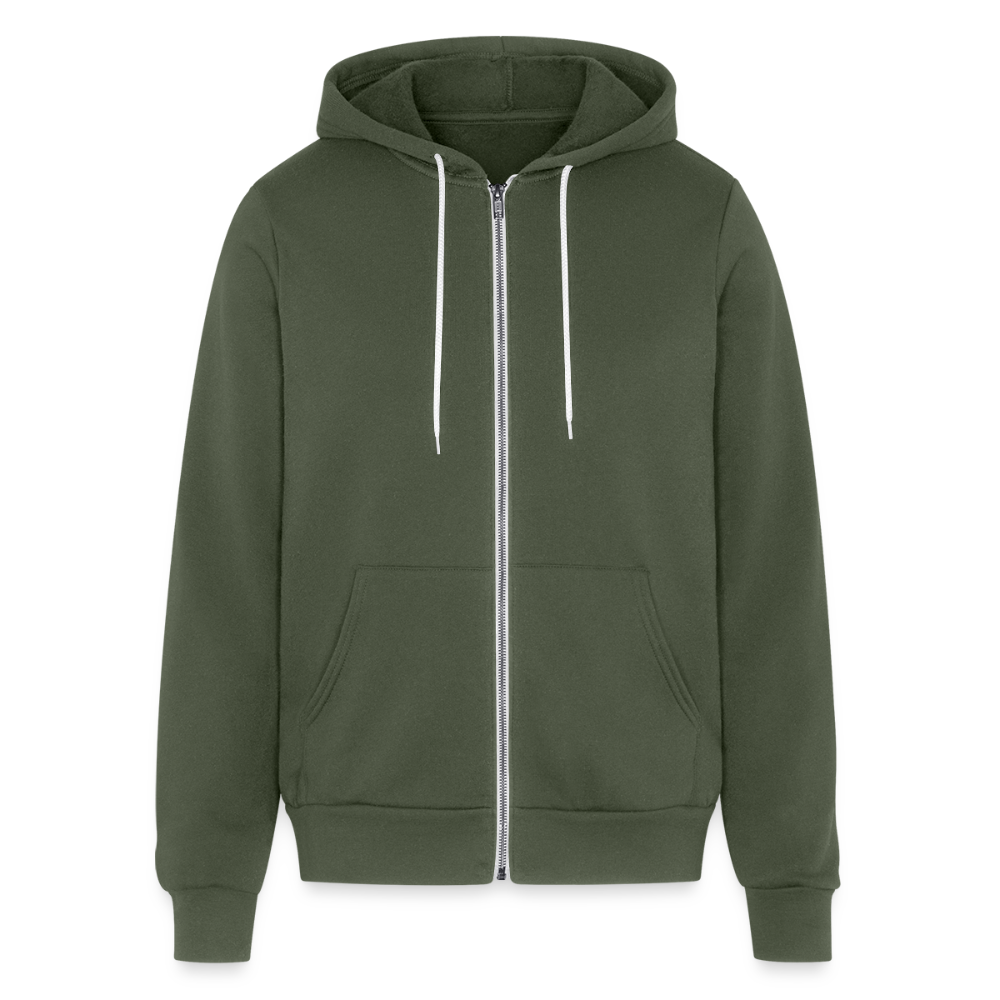 Bella + Canvas Unisex Full Zip Hoodie - military green