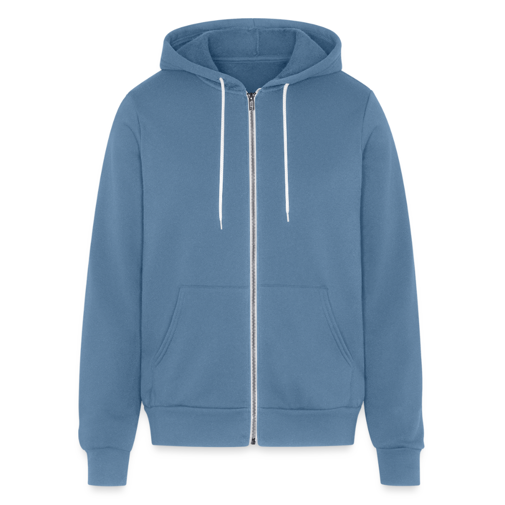 Bella + Canvas Unisex Full Zip Hoodie - steel blue