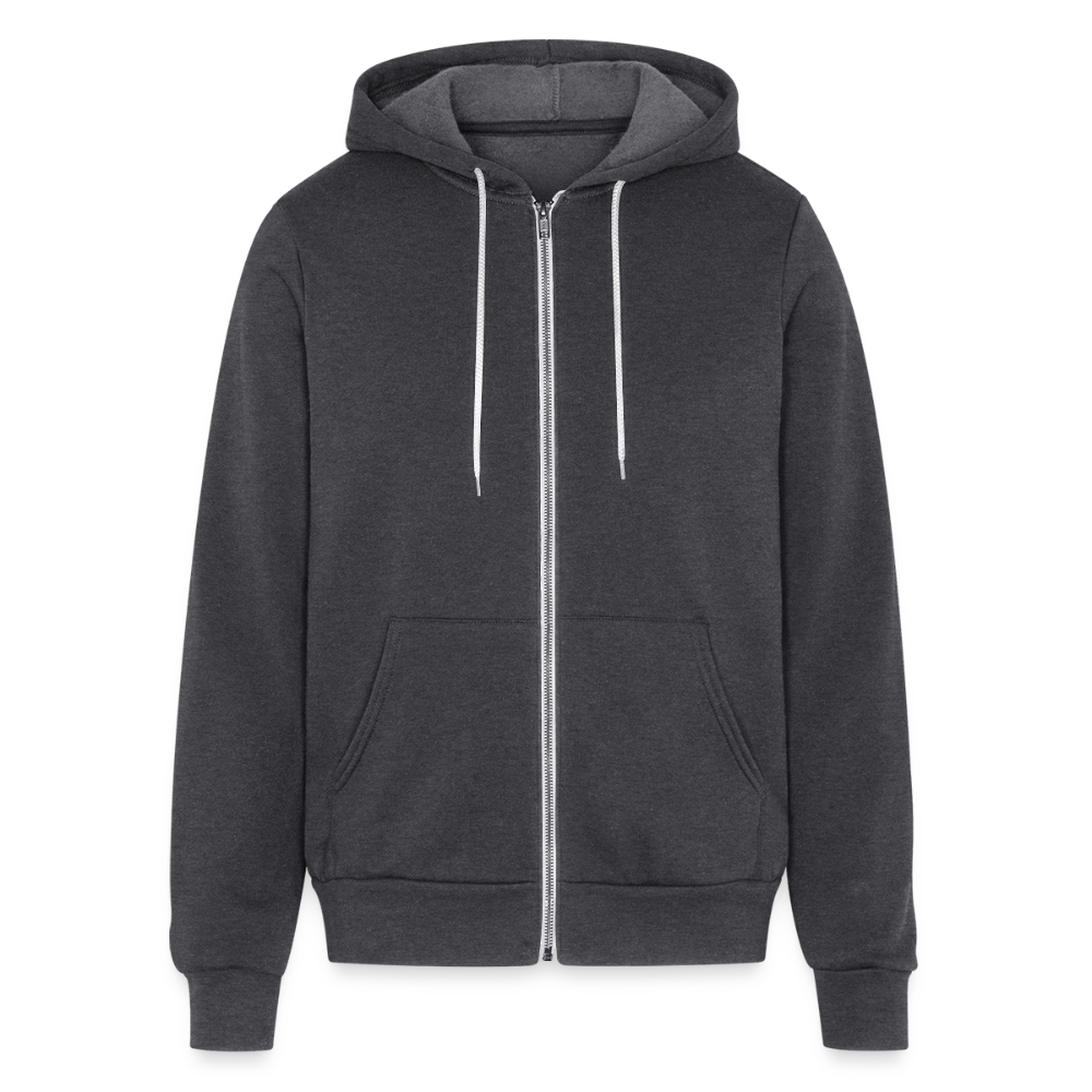 Bella + Canvas Unisex Full Zip Hoodie - charcoal grey
