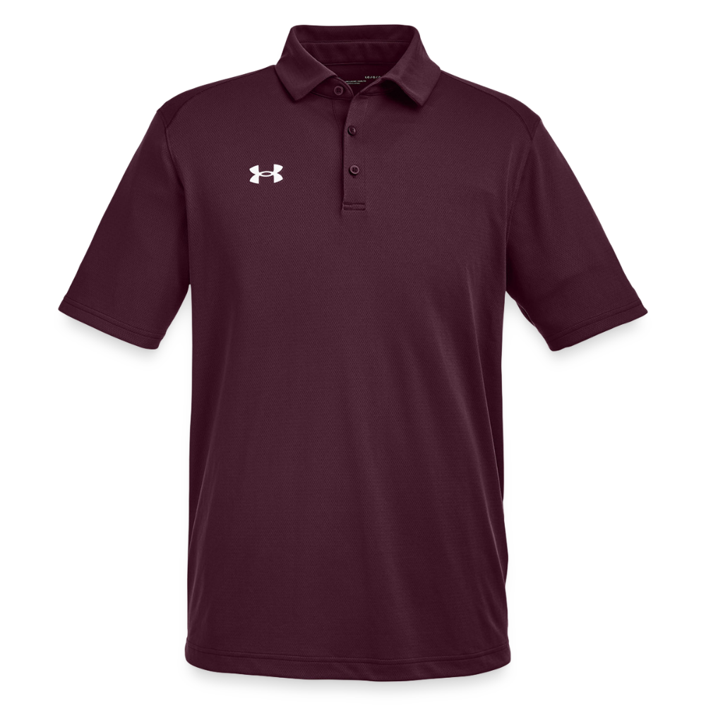 Under Armour Men's Tech Polo - maroon/white