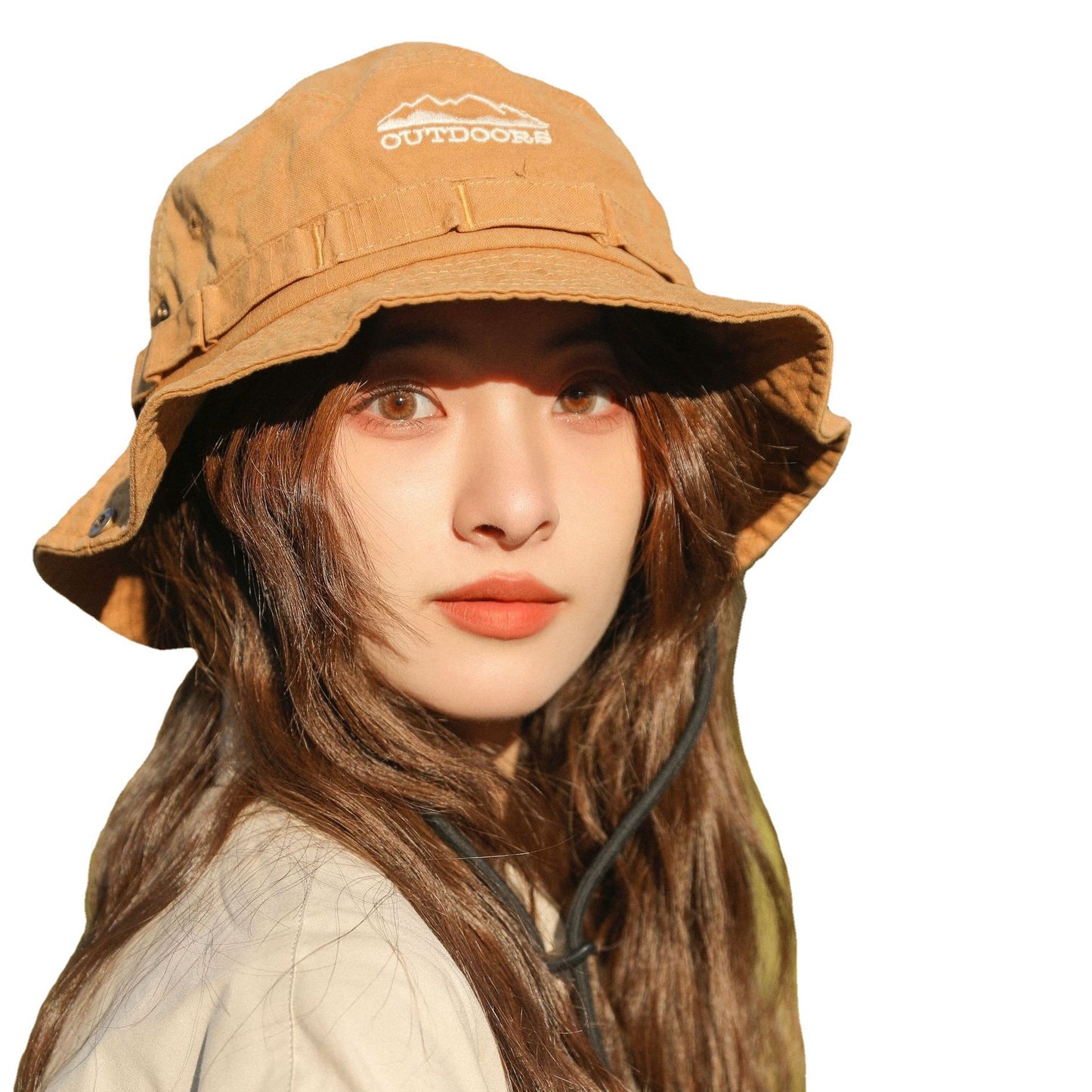 Women's Fashion Breathable Sun Protection Drawstring Big Brim Fisherman Hat